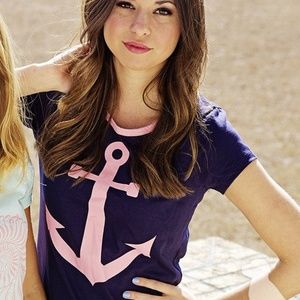 Haley and the Hound blue anchor T shirt dress XS